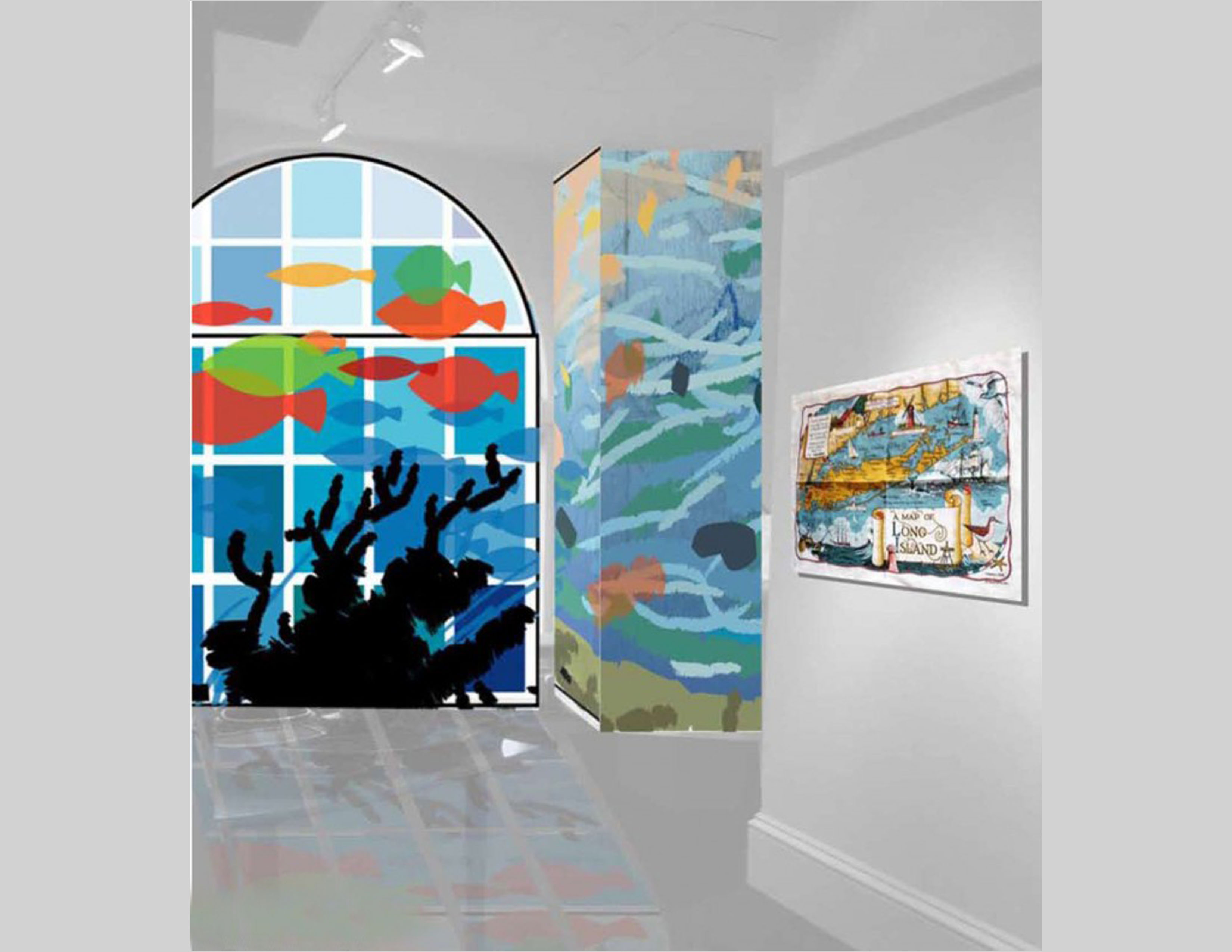 Fish Tales Exhibit at ArtsWestchester Gallery, New York (series of preliminary sketches)